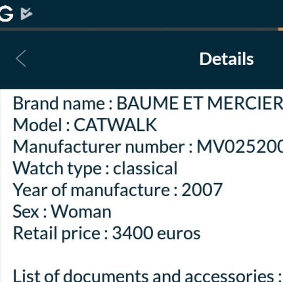 BAUME ET MERCIER Catwalk Swiss watch - Picture 6 of 6